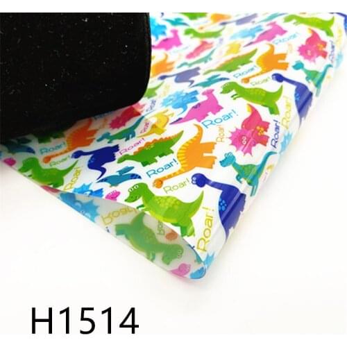 A4 20*33CM cartoon dinosaur Transparent UV clear print pvc fabric for DIY accessories H1514