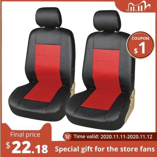 AUTOYOUTH PU Leather Car Seat Cover Front Universal Seat Covers Interior Accessories 3 Color Car Seat Protector for Toyota Lada