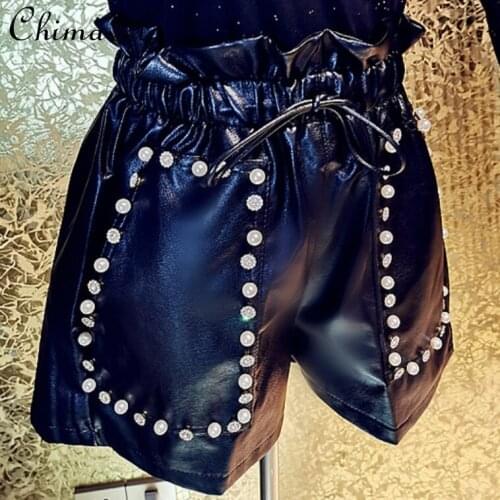 Chimavvi Women's Leather Shorts