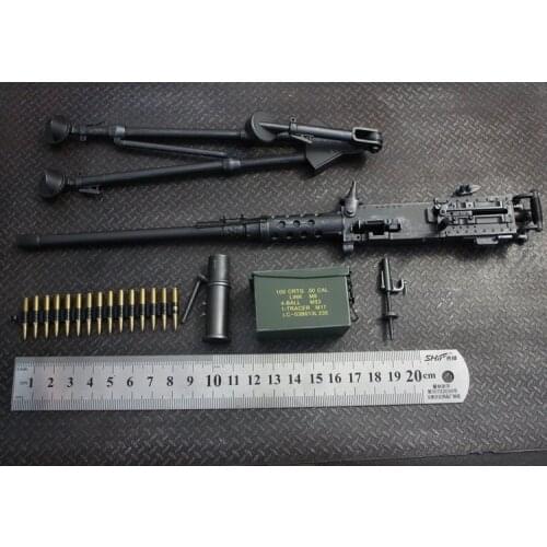 [ESTARTEK] 1/6 Mini Plastic M2 Browning Heavy Machine Gun Model Military Weapon Props for 12"collectible Action Figure