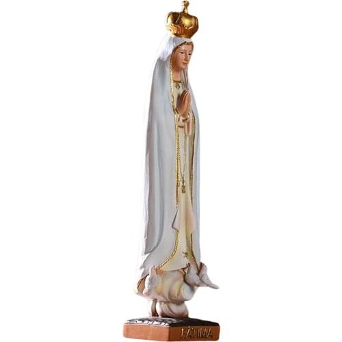 European Style Virgin Mary Statue Resin Christianity Jesus Decorative Small Ornaments Desktop Home Church Decorations