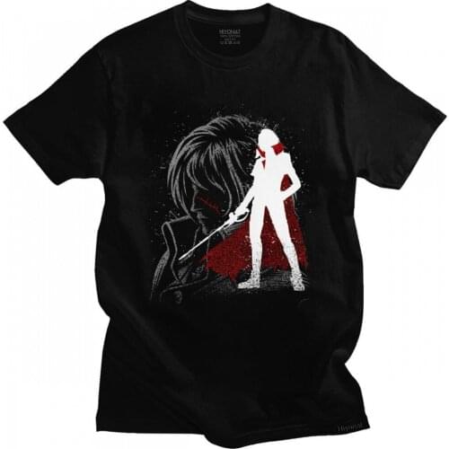 Cool Space Pirate Captain Harlock T Shirt for Men Soft Cotton Casual T-shirt Short Sleeves Japanese Anime Manga Tee Top Apparel