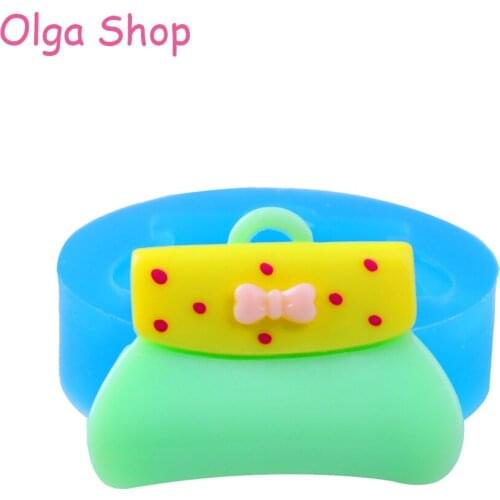 FYL300 39.8mm Lady Bag Silicone Mold - Dessert, Cake Decorating Tools, Fondant, Chocolate, Jewelry DIY Handmade, Resin Clay