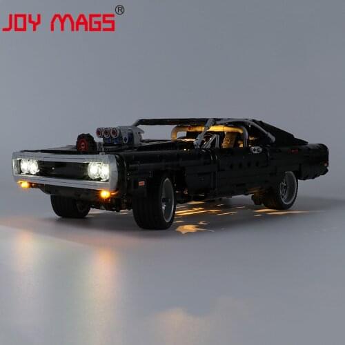 JOY MAGS Only Led Light Kit For 42111 Technic Doms Dodge Charger , (NOT Include Model)