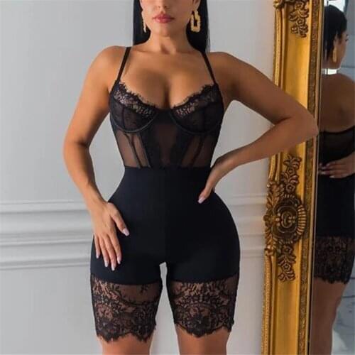 Lace Bodysuit Women Waist Trainer Bodysuit Double Slim Full Body Shapewear Breathable Smooth Corset Faja