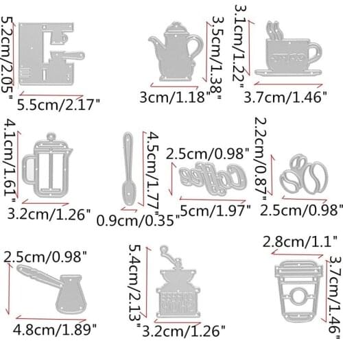 METAL Cutting Dies Stencils ART DIY Album Paper Card Template Scrapbook Coffee Dart TOOLS