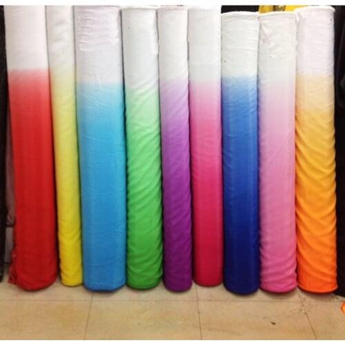 Meter Gradient Shirts Dancing Clothing Material 2 Tone Koshibo Thick Chiffon Fabric Tecido