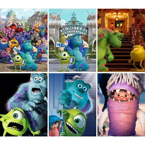5D DIY Diamond Painting Disney Monsters Inc Cartoon Full Square/Round Embroidery Mosaic Kit Handmade Art Gift Home Decoration