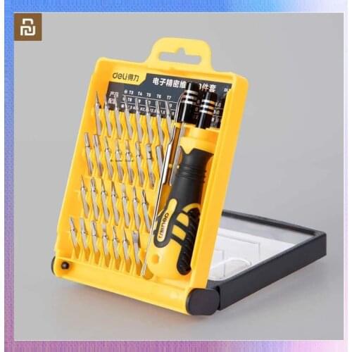 XIAOMi Deli repair kit 33 in 1 Multifunction Screwdriver Set With extension rod Mobile Phone Repair Tools Electronic Device Tool