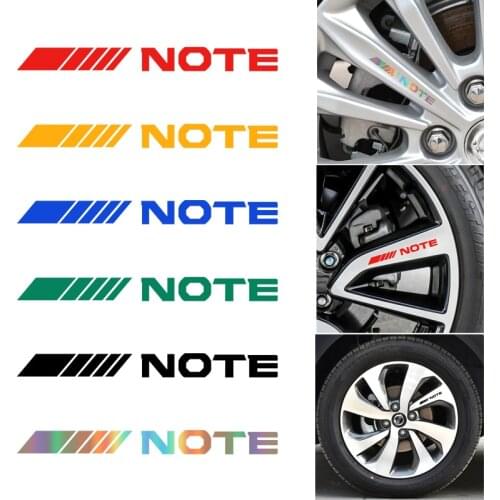 4pcs Car Rims Wheel Stickers Night vision reflective decorative stickers for Nissan NOTE Car Accessories