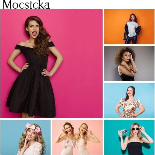 Soild Color Newborn Girls Birthday Portrait Backdrop for Photography Adult Children Headshots Photo Background Indoor Photocall