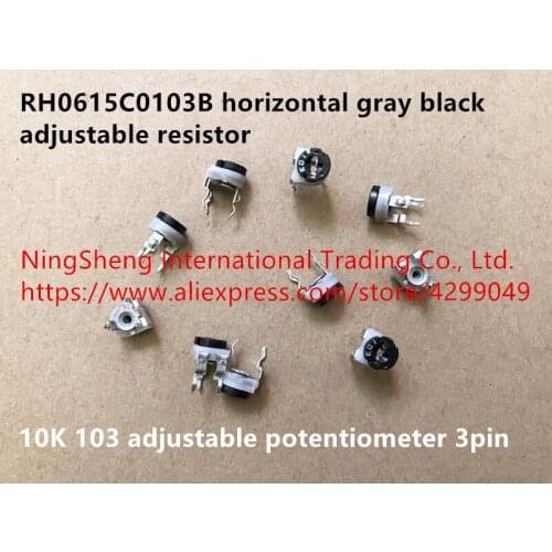 Original new 100% RH0615C0103B horizontal gray black adjustable resistor 10K 103 adjustable potentiometer (SWITCH)