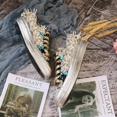 Autumn make old little dirty shoes Classic Lace Up Canvas Shoes heavy industry shoes Diamond Board Shoes