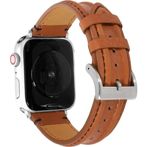 BEAFIRY Watchband for Apple Watch Band 40mm 44mm 38mm 42mm Unique Design Leather Strap for iwatch 6 5 4 3 2 1 Brown Black Belt