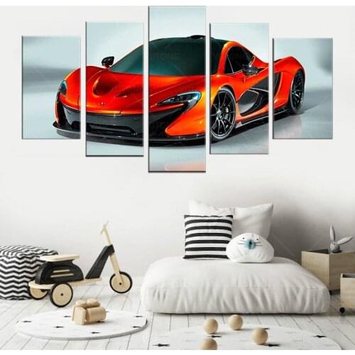 Modern HD Printed Canvas McLaren New Concept Sports Car Poster 5 Piece Wall Artist Residence Decoration frame