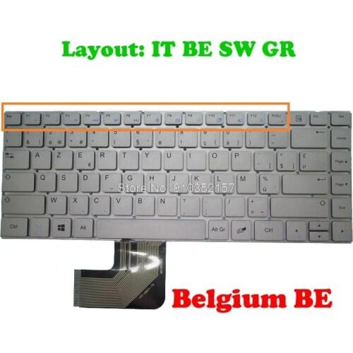 SW GR BE IT Silver Keyboard For Teclast F6 PRO F6 Plus PRIDE-K3058 MB2903003 YXT-NB93-79 PRIDE-K2605MB2903009 Swiss Italy German