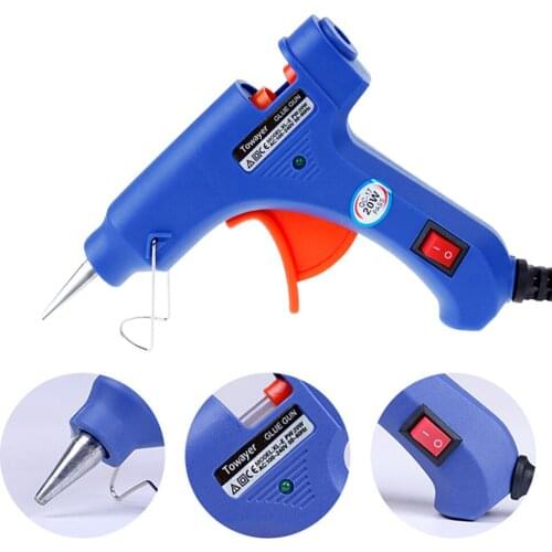 Wonderlife Hot Melt Glue Gun with 7*100MM Glue Sticks 20W Industrial Mini Guns Thermo Electric Heat Temperature Tool