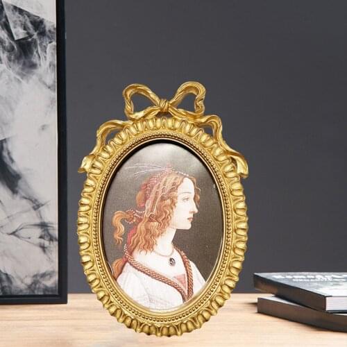 Vintage Resin Photo Frame Carved Gold Photo Frames for Baby Picture Holder Ornament Wedding Classic Home Decoration