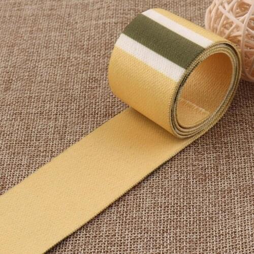 1.5" Webbing,Yellow WHITE Striped Soft Smooth Ethnic Webbing Purse Strap Purse Bag,Geometric Pattern Webbing Bag Belt