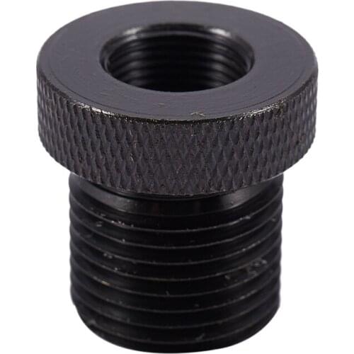 1Pcs Automotive Car Oil Filter Threaded Adapter 1/2-28 To 3/4-16 Black