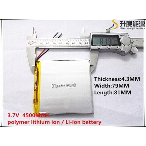 1pcs [SD] 3.7V,4500mAH,[437981] NTC;PLIB;polymer lithium ion / Li-ion battery for tablet pc;POWER BANK;CELL PHONE