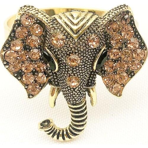12pcs/lot Hotel retro elephant napkin buckle diamond animal napkin ring napkin ring cloth ring
