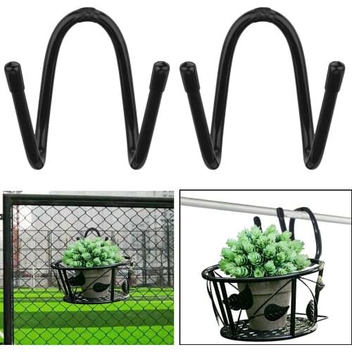 2x Flexible Art Hanging Baskets Flower Pot Holder for Patio Balcony Porch Fence