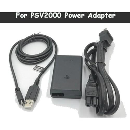 20PCS EU/US Plug Adapter+USB Data for playstation PS Vita Psvita PSV 2000 psv2000 USB Transfer Data Sync Charger Cable Charging