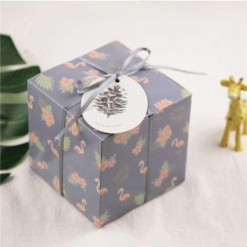 30pcs Creative Square Paper Gift Box Small Paper Cardboard Box For Single Cake Cookies Candy Food Storage Box 9x9x9cm