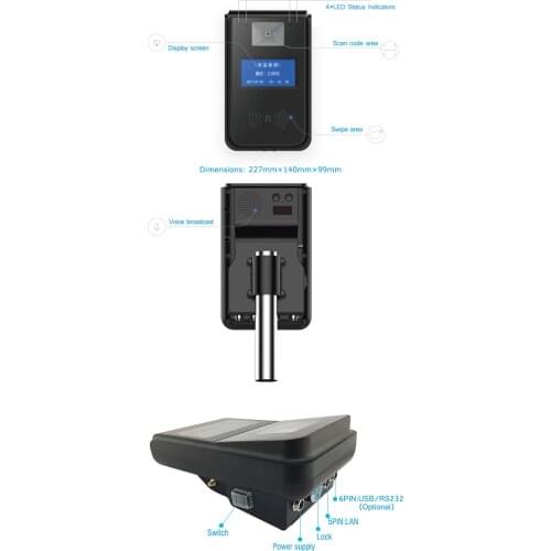 4G Electronic Scanner NFC Ticket POS Terminal Bus Rfid Reader with QR Code P18-L2