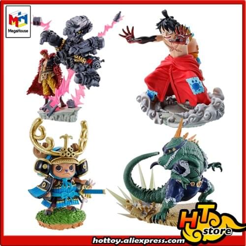 MegaHouse LOG BOX RE BIRTH Wano Country Part.2 Figure - Set 4 Pieces Luffy Grandpa Hyo Kid X Drake Tony Tony Chopper “ONE PIECE