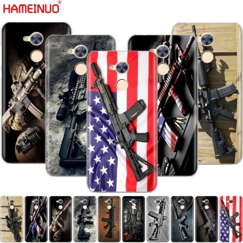 HAMEINUO Rifles AR 15 Guns Cover phone Case for Huawei Honor 10 V10 4A 5A 6A 7A 6C 6X 7X 8 9 LITE