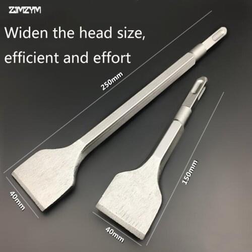 Electric Hammer Chisel Round Shank Two-Pit Two-slot Curved Chisel Shovel Wall Concrete Impact Drill Widening Chisel