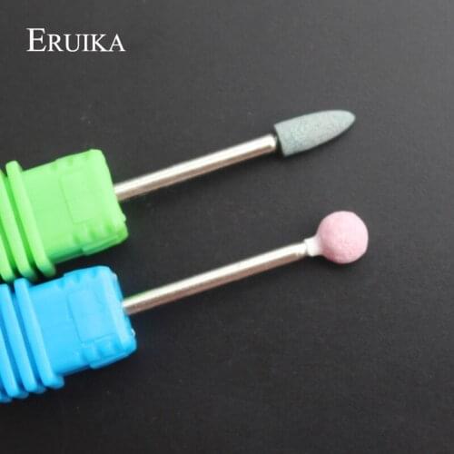 ERUIKA 2PC Ceramic Stone Nail Drill Bit Electric Mills For Manicure Machine Accessory Device For Manicure Nail Tools