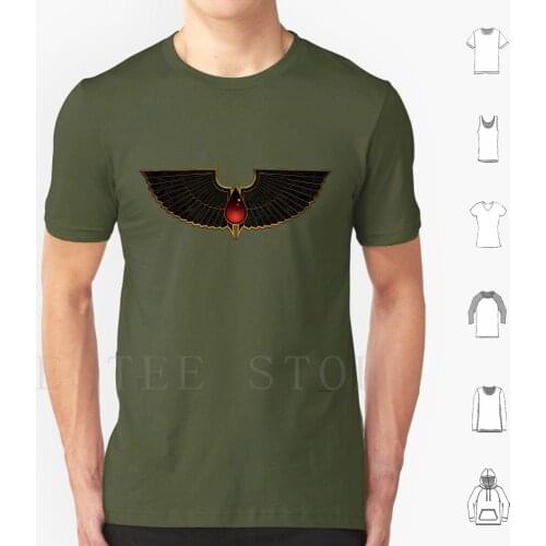Winged Blood Jewel T Shirt Cotton Men Diy Print Blood Space Sci Fi Angel Angelic Science Fiction Stone Red Gold Black Marble