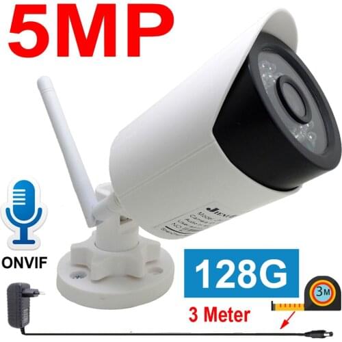 JIENUO IP Camera Wifi 128G Cctv HD Outdoor Waterproof Audio Ipcam Wireless Cam Infrared Night Ipc Home Video Surveillance Camera