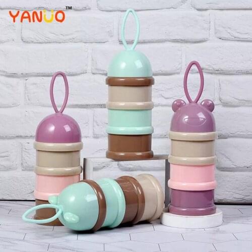 Baby Milk Powder Box Color Milk Powder Box Independent Layered Milk Powder Grid Convenient Three-layer Milk Powder Box
