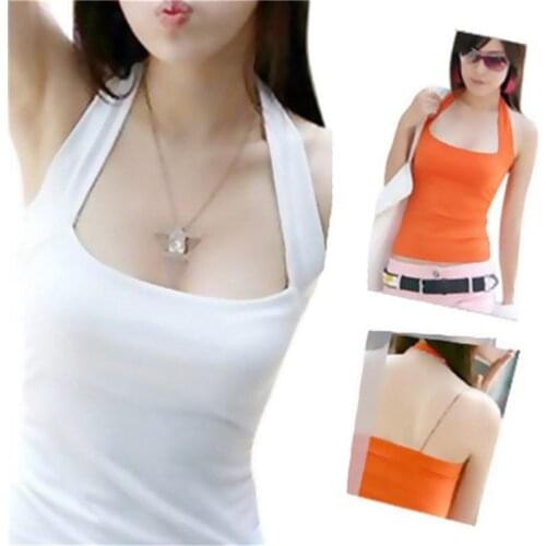 Women Sexy Summer Camis Tanks Tops V-Neck Seamless Vest Bottoming Anti-light Solid Color Vest