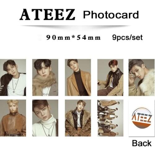Kpop Ateez album photocard set self made double side high definition Picture K-pop Ateez album photo card poster new arrivals