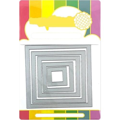 2021 New Nesting Square Frames Metal Cutting Dies For DIY Craft Making Paper Greeting Card and Scrapbooking No Clear Stamps Set