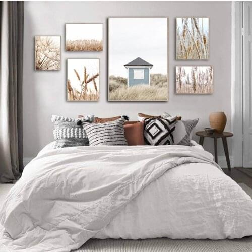 Autumn Plant Wheat Dandelion Reed Flower Wall Art Canvas Painting Nordic s And Prints Wall Pictures For Living Room Decor