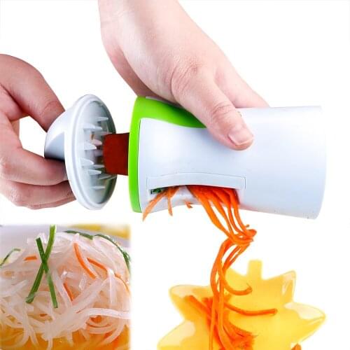 Vegetable Spiral Blade Cutter Handheld Spiralizer Kitchen Gadget Spiral Funnel Vegetable Grater Carrot Cucumber Slicer Chopper