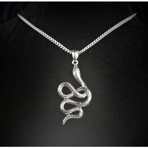 Snake Necklaces for Women New Animal Dangle Pendant Chain Necklace Minimalist Stainless Steel Trendy Female Jewelry Gift