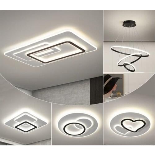 Simple American Rectangular Household Led Ceiling Lamp For Living Room Lamp Bedroom Dining Room Study Room Kitchen Decor Lamp