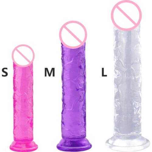 Realistic Dildo With Super Strong Suction Cup Erotic Jelly Dildo Sex Toys for Woman Artificial Penis G-Spot Simulation