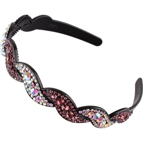 Crystal Pearl Rhinestones Luxury Hair Accessories Hairbands Sparkly Padded Hair Bands Headdress White Women Headbands