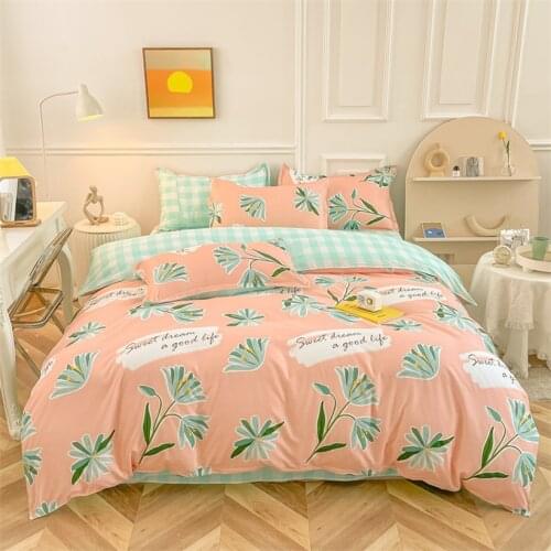 Luxury Brushed Bedding Set Single Twin Queen King Size Home Textile Bed Sheets Set with Duvet Cover Pillowcases Bed Cover Sets