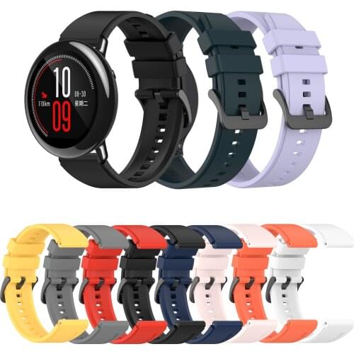 22mm Silicone Band Strap For Huami Amazfit PACE / Stratos 2 2S 3/ GTR2 2e GTR 47MM Wristband Sport Replacement Bracelet