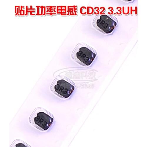 SMD Inductors CD32 3.3UH Silk Screen Printed 3R3 Wrap Power Inductors Size: 3.5*3.2mm