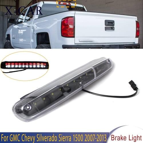 X-CAR Car 3rd High Mount LED Stop Brake Light Third Brake Lamp For GMC Chevy Silverado Sierra 1500 2007 2008 2009 2010 2011-2013